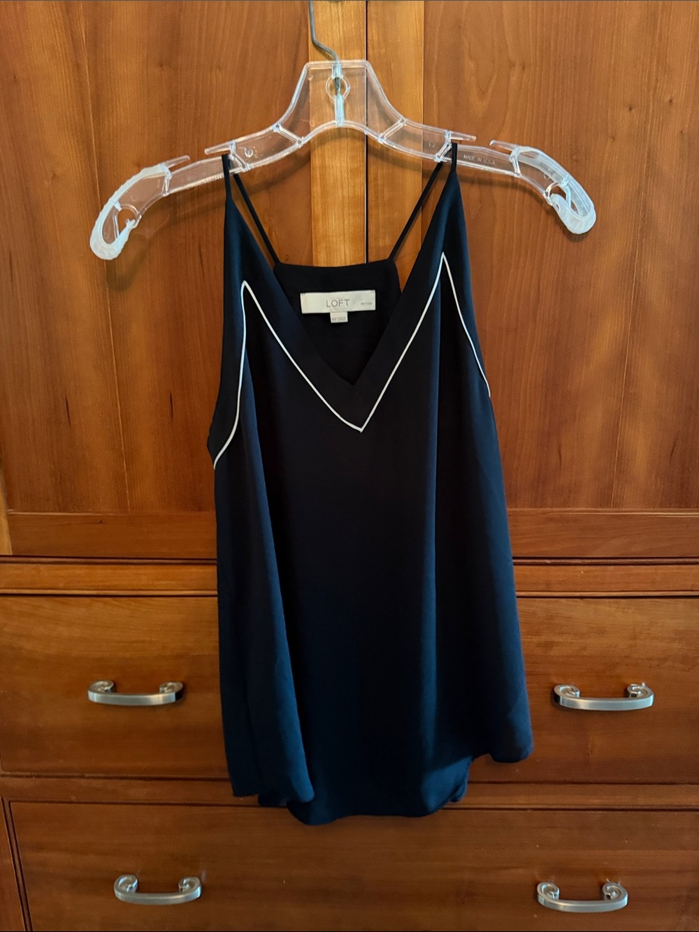 Loft Black Sheer Tank Top